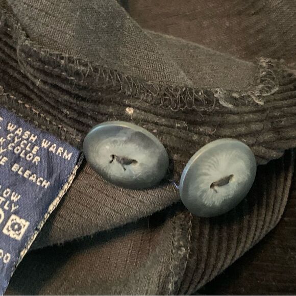 LIZ CLAIBORNE LIZSPORT VINTAGE SHIRT JACKET WOMEN’S S BLACK CORDUROY POCKETS. - Picture 12 of 15